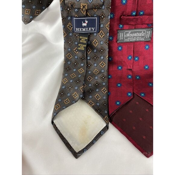 Lauren Ralph Lauren, TM Lewin, Hemley, Avanrata (Lot of X4) of Mens Silk Ties - Picture 14 of 15